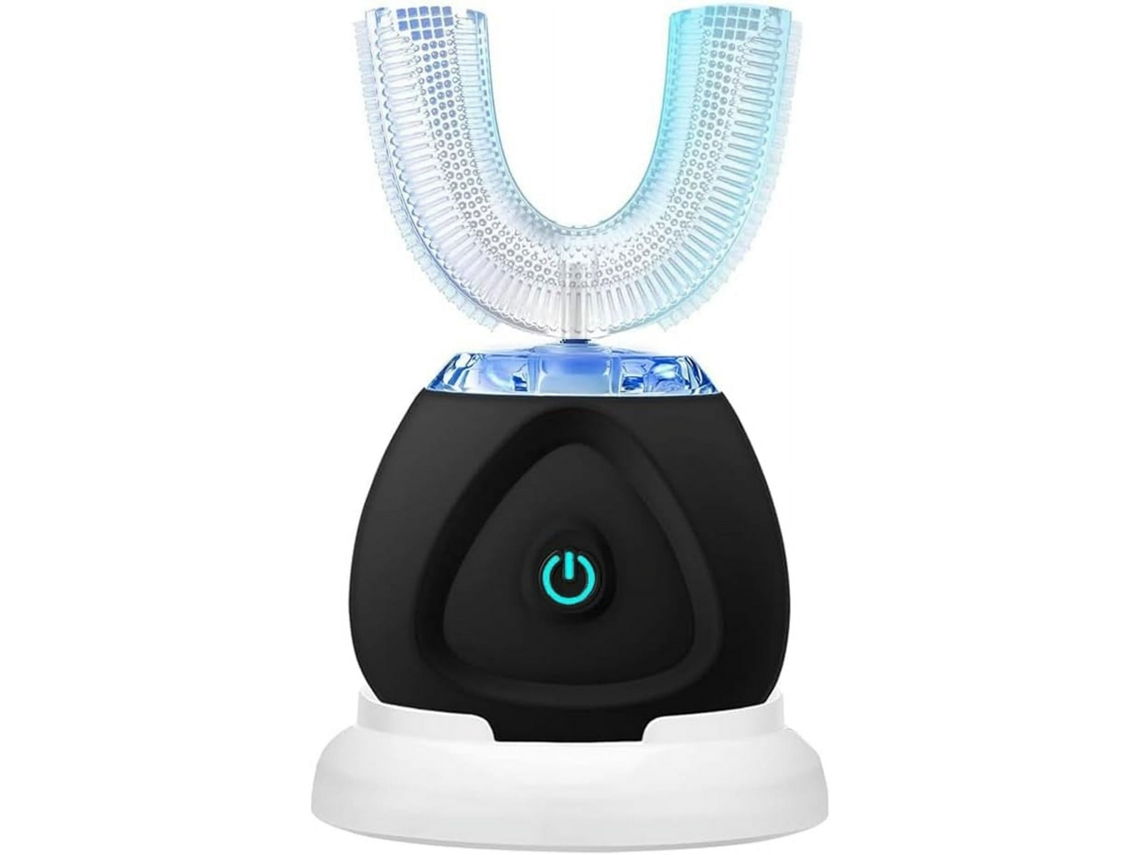 Cepillo De Dientes Eléctrico Ultrasónico, Cepillo Blanqueador De Dientes Con Temporizador Y Carga Inalámbrica De 360°, Color Negro Siurn