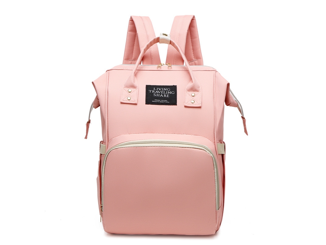 Bolsa Mamãe Mãe E Bebê Cuich Mochila Multifunción Para Cambiar Pañales Para Bebé, Bolsas De Maternidad Impermeables, Color Rosa