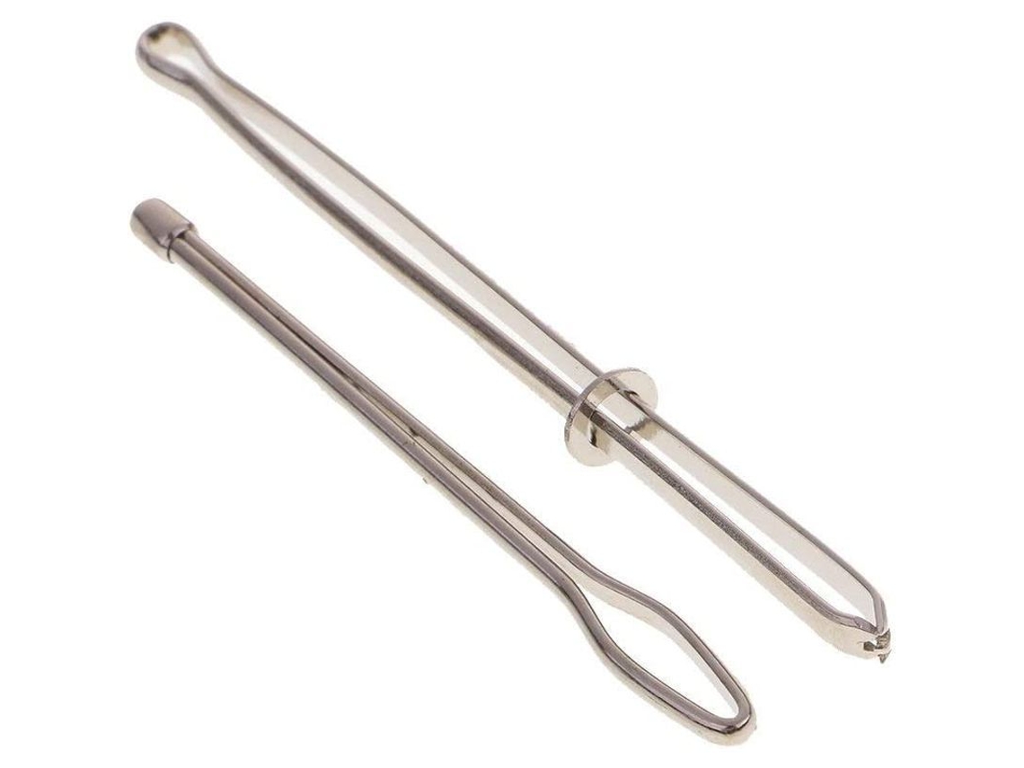 Juego de herramientas de costura de 2 piezas: destornillador para agujas y pinzas para insertar fácilmente correas elásticas y cordones.