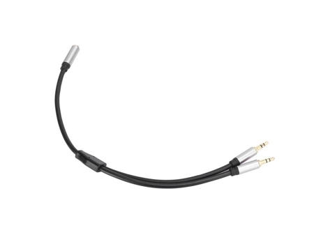 HURRISE 2 en 1 Aux3.5 hembra a 2 macho Cable amplificador de TV de sonido para automóvil