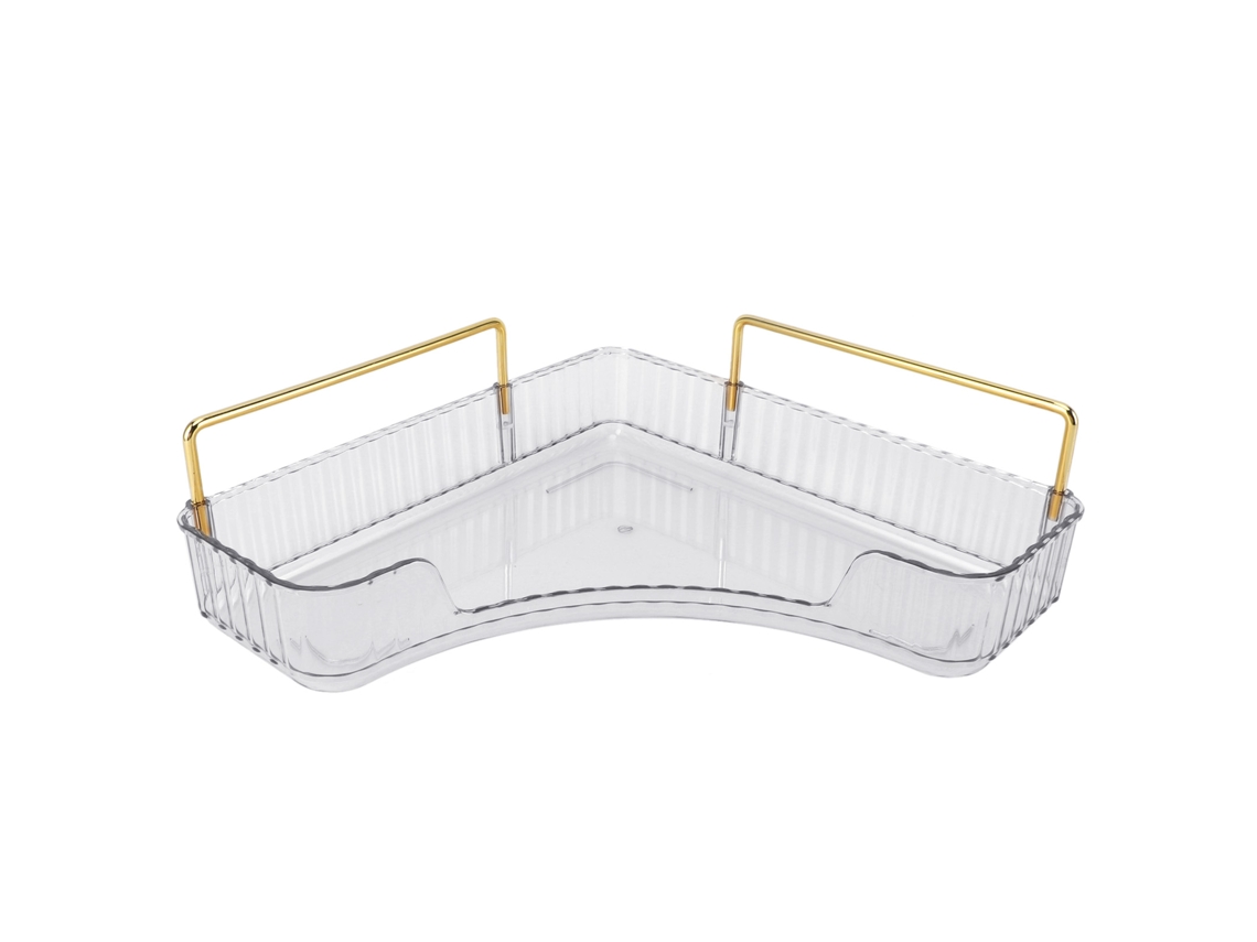 Bandeja Organizadora De Esquina Transparente De Gran Capacidad Para Cosméticos Y Productos Para El Cuidado De La Piel.