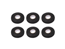 6 Unidades De Cinta De Tela Negra Ignífuga Para Cables De Motor De Coche, 19 Mm X 25 M