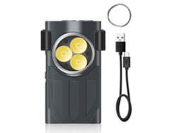 Linterna Con Llavero Edc Recargable Super Brillante 1100 Lúmenes Led Pequeña Linterna, Ipx5 Impermeable Potente Portátil (negro)