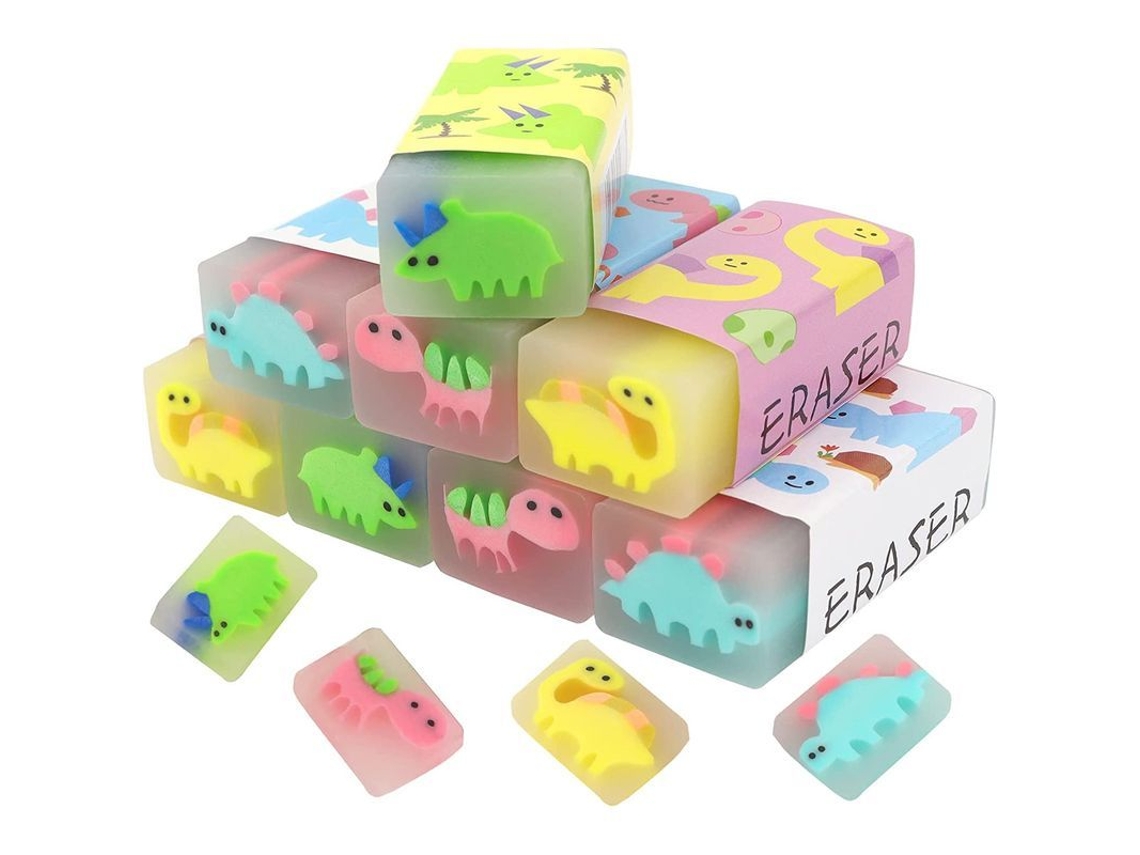 Juego De 8 Gomas De Borrar Con Forma De Dinosaurio, Gomas De Borrar Suaves Para El Colegio, Juguete De Escritorio Para Niños.