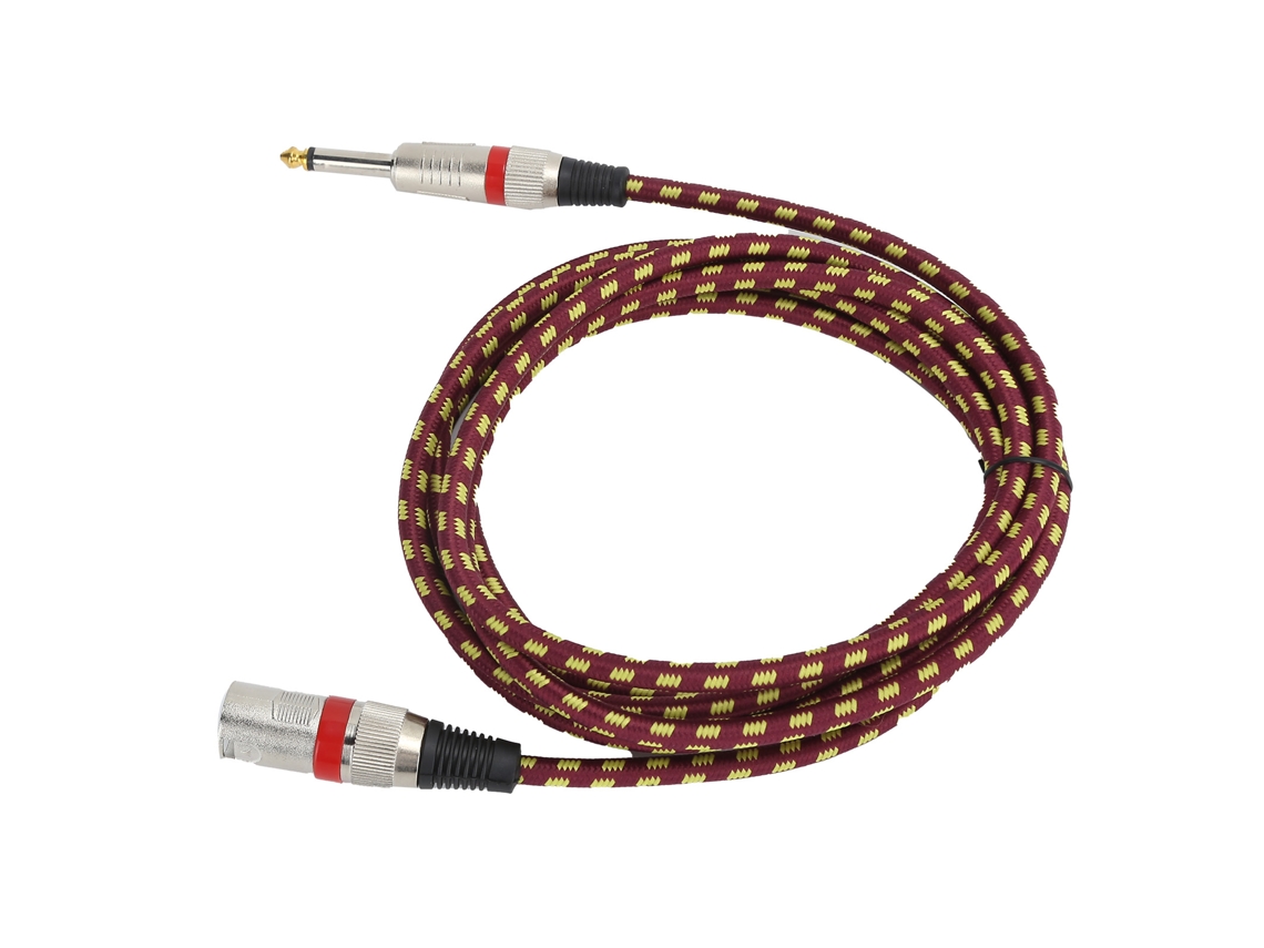 Cable Balanceado Xlr A 6,35 Mm (1/4 De Pulgada) Macho, 3 M, 24 Awg, Cobre Libre De Oxígeno Para Micrófono, Instrumento Y Audio.