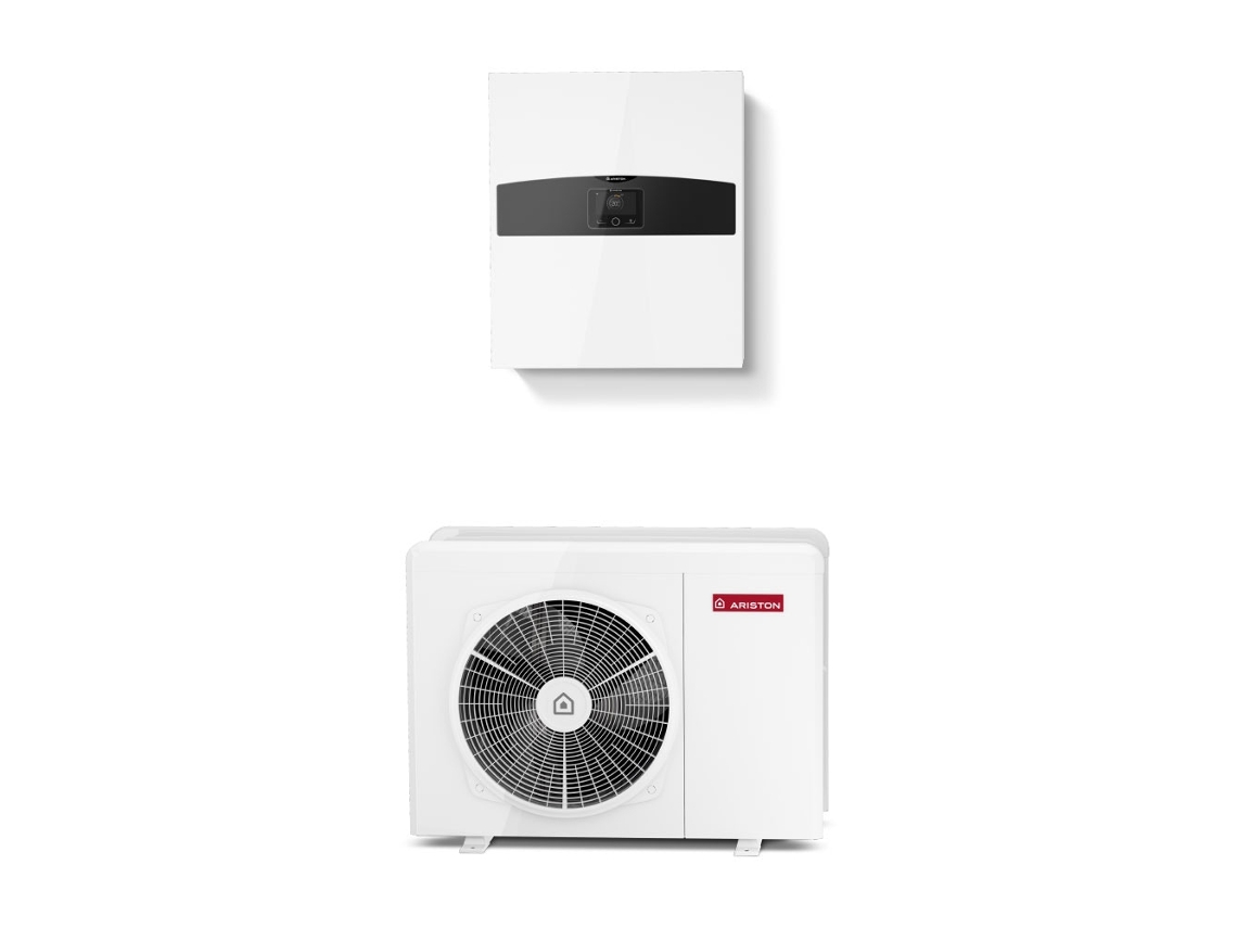 Bomba de calor Conectada Aire / Agua monobloque Nimbus Plus M con radiador eléctrico Ariston 8 kW Monofásico