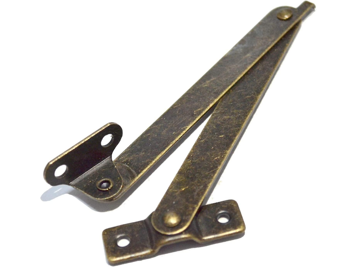 4 Piezas Bisagras De Soporte Para Tapa Plegable Bronce Acero Zinc Resistente A La Corrosión Para Muebles Cajas Joyería Armarios