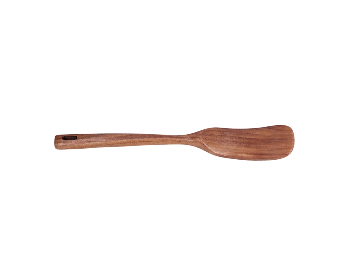 Espátula De Madera Inodora Con Mango Largo Y Resistente Al Calor Para Uso Diario En La Cocina Y El Hogar.