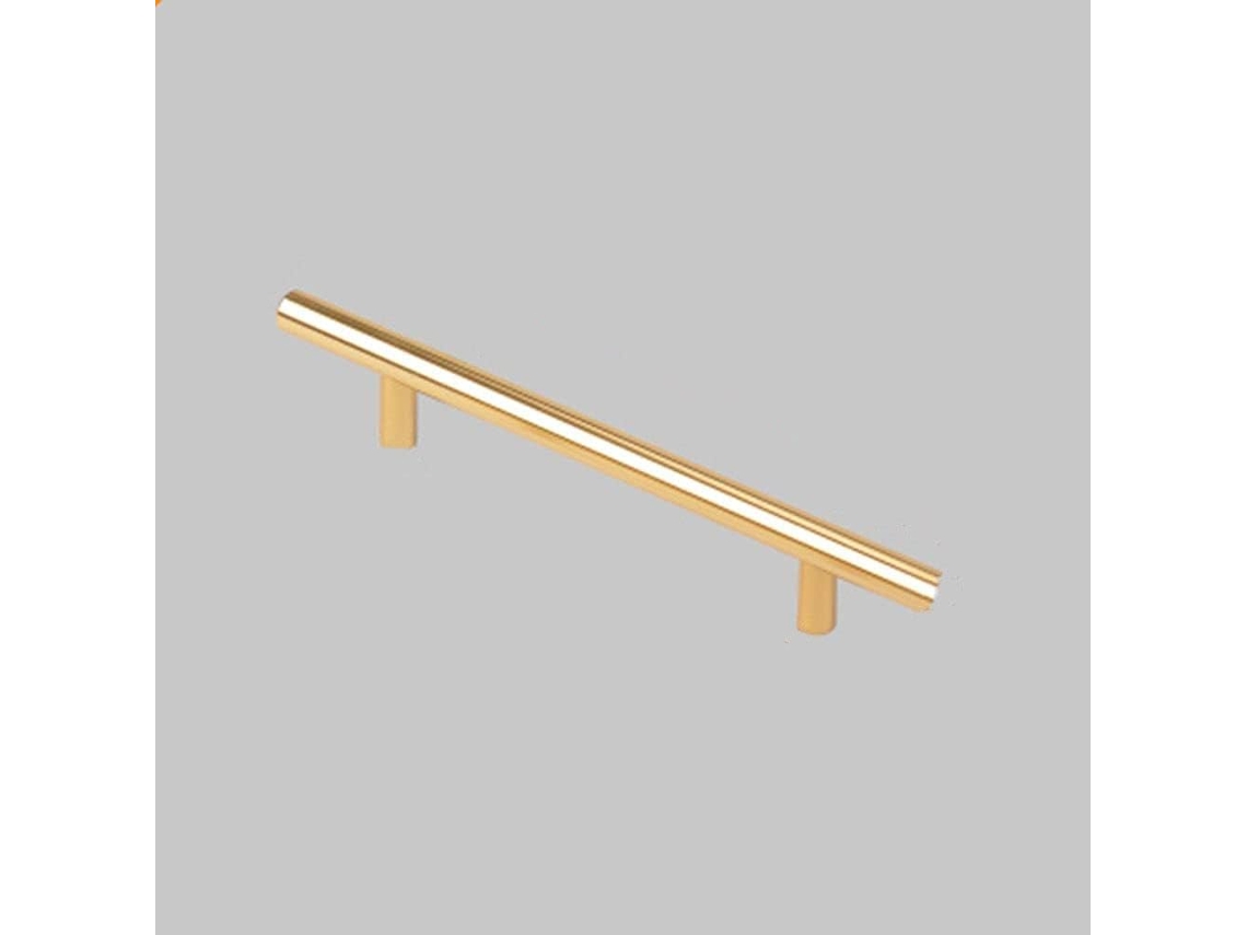 Puerta De Acero Inoxidable De 224 Mm, Tirador De Armario En Forma De T En Negro Mate Y Dorado.