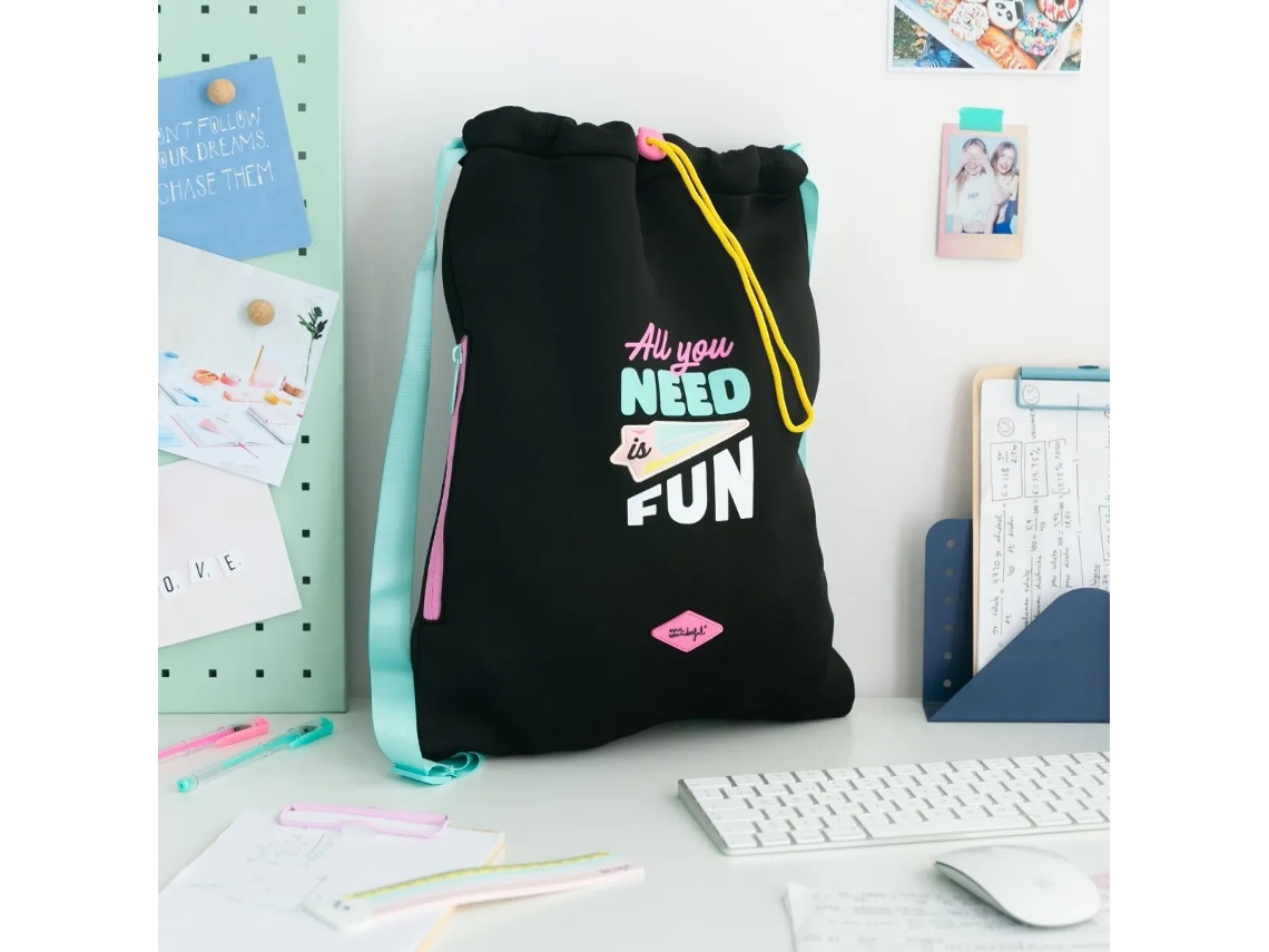 Mochila con cordón MR. WONDERFUL All you need is fun