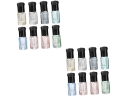 Conjunto De 16 Frascos De Perfume Recarregáveis Com Estojos De Viagem Coloridos Para Óleos Essenciais.