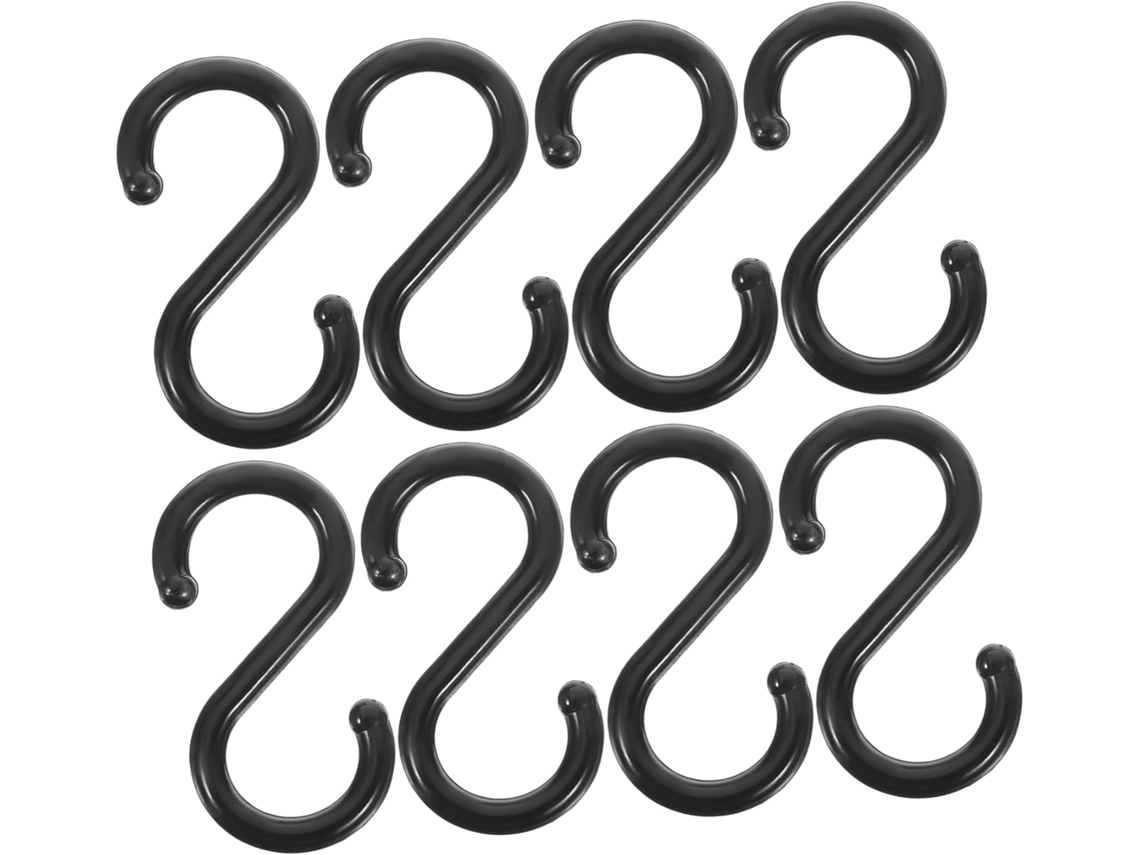 Juego De 100 Ganchos De Plástico Negro, Soportes Múltiples Para Toallas, Cocina, Baño, Organizador Del Hogar.