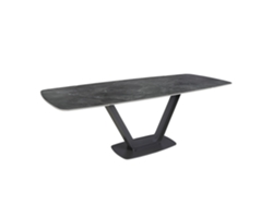 Mesa comedor extensible ovalada barril mármol porcelánico ANGEL CERDA
