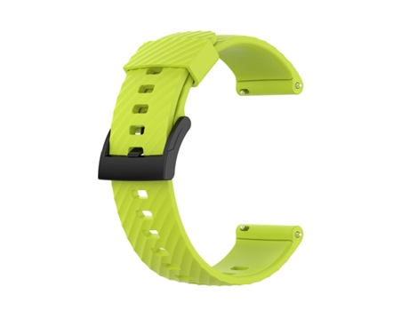 Correa de reloj inteligente para Suunto 7 24 mm Silicona de color sólido (Verde lima)