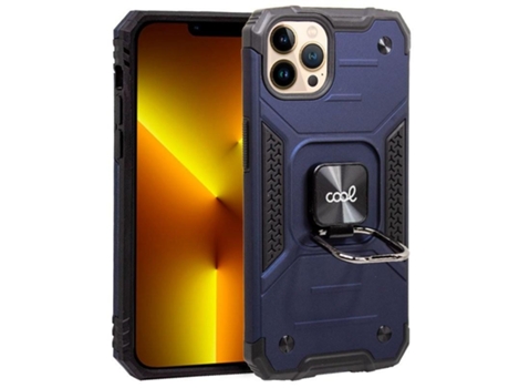 Funda Cool para Iphone 13 Pro Max Hard Anillo Azul