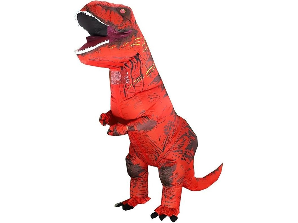 Disfraz Inflable De Dinosaurio Para Adultos - T-rex Para Halloween Y Fiestas De Disfraces, Rojo