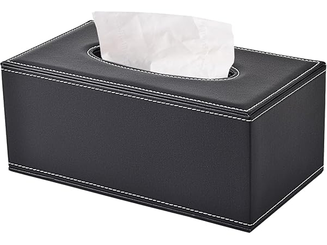 Caja De Pañuelos Cuero, Rectangular, Para Guardar Toallitas Maquillaje, El Baño Y Coche, Hogar, Moderno, Funcional, Orden Eficiente