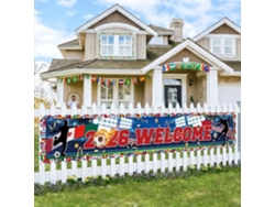 Pancarta De Bienvenida Para El Mundial 2026, 45 X 200 Cm, Incluye Bandera Nacional, Ideal Para Decoración De Fiestas Y Eventos Deportivos, D