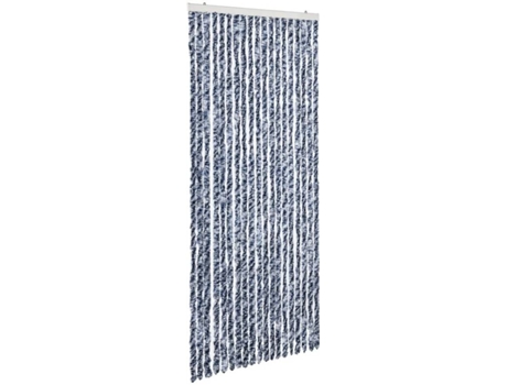 vidaXL Cortina mosquitera azul y blanco chenilla 56x200 cm