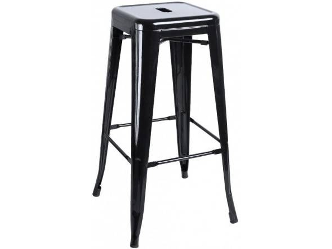 DUDECOR Taburete Alto Leeds Negro