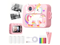 Câmara Digital Eifson Cámara De Impresión Instantánea Para Niños Cámara Dual Hd 1080p Rosa