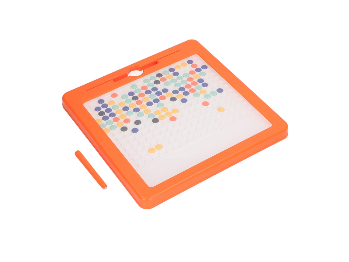2026-tablero Mágico De Dibujo Para Niños Pequeños Con Lápiz Magnético Y Perlas Colorido Educativo Naranja
