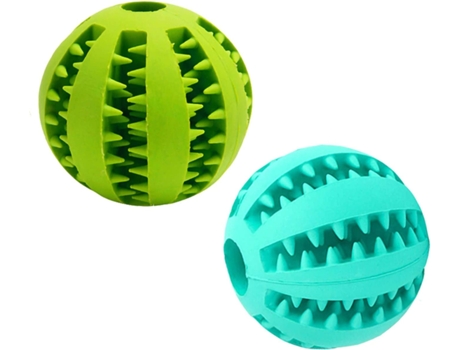 Pelota de juguete para perros, 2 pelotas de golosinas de goma no tóxicas, pelota para perros para limpieza de dientes y juego de cachorros, pelota ...