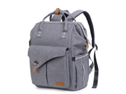 Bolsa de viaje para madres y bebés Aboutbaby, impermeable, multifuncional, con aislamiento térmico, ligera y portátil - Gris - Yunzii