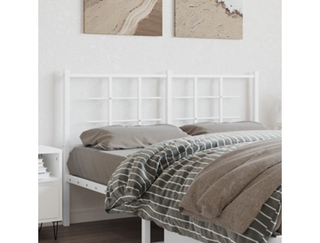 Cabecero de metal blanco VIDAXL (135 cm)