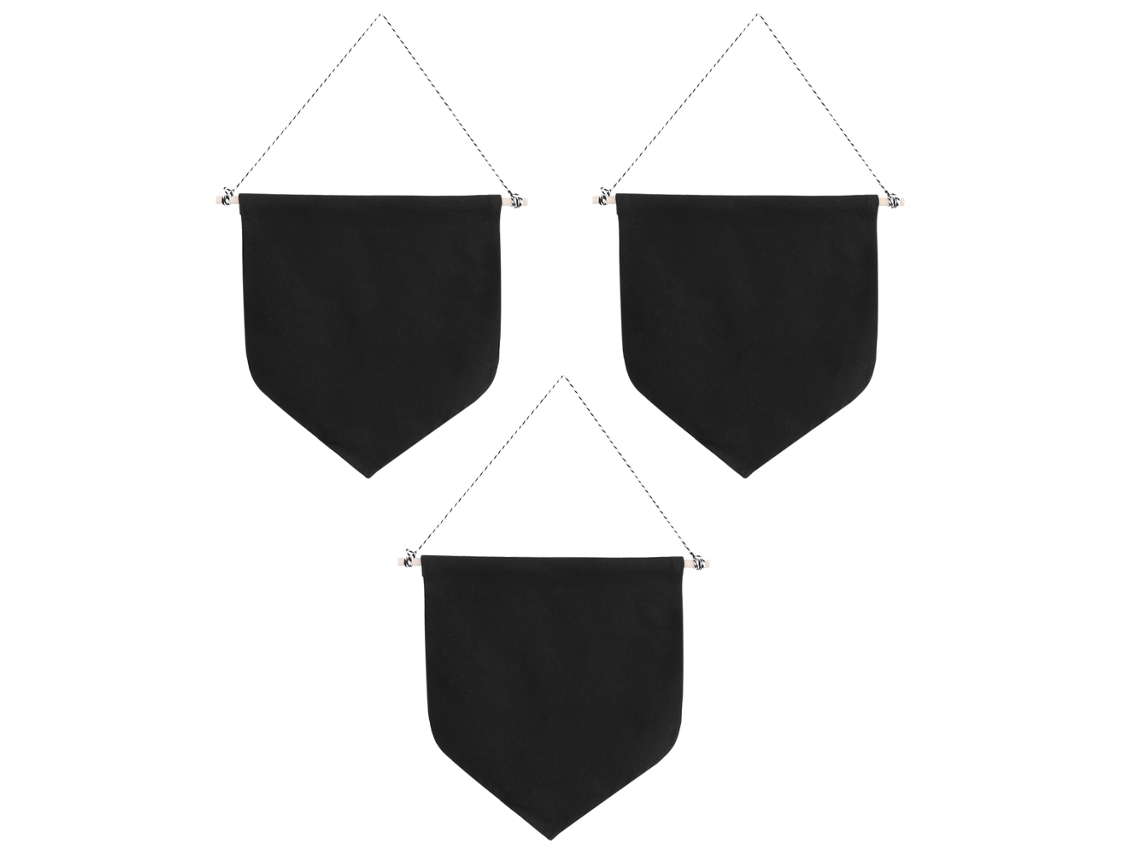3pcs Banderas De Pared Para Pinos Organizador De Insignias Broches Decoración Hogar Negro S