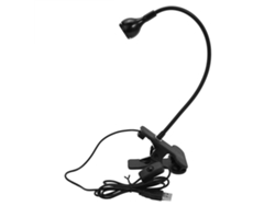 Rebe-luz Led De Lectura Flexible Usb Con Clip Para Mesa Y Ordenador, Blanca Fría 1w, Negra