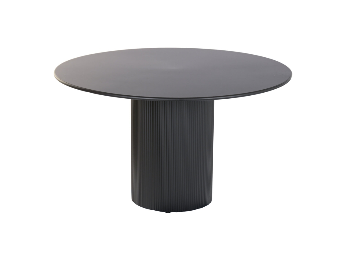 Mesa Redonda Comedor Metal Negro 130x130x75cm