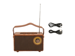 Altavoz Bluetooth Retro Con Diseño De Vetas De Madera, Sonido Estéreo Hifi, Bt 5.3, Recargable, Radio Vintage.