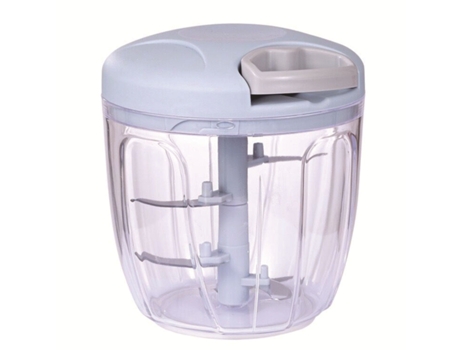 Picadora de cebolla de 900 ml Picadora de cebolla manual Diseño de cordón manual Transparente para cortar cebollas, ajos, frutas y verduras(azul) C...