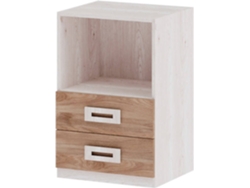 Mesita de Noche MUEBLAM Artic Roble Melamina (48x73x42 cm)