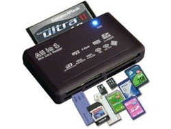 Lector De Tarjetas De Memoria Usb 2.0 Todo En Uno Para Sd, Micro, Sdhc, Cf, Ms, Mmc, Xd, M2, Mini Y Compactflash.
