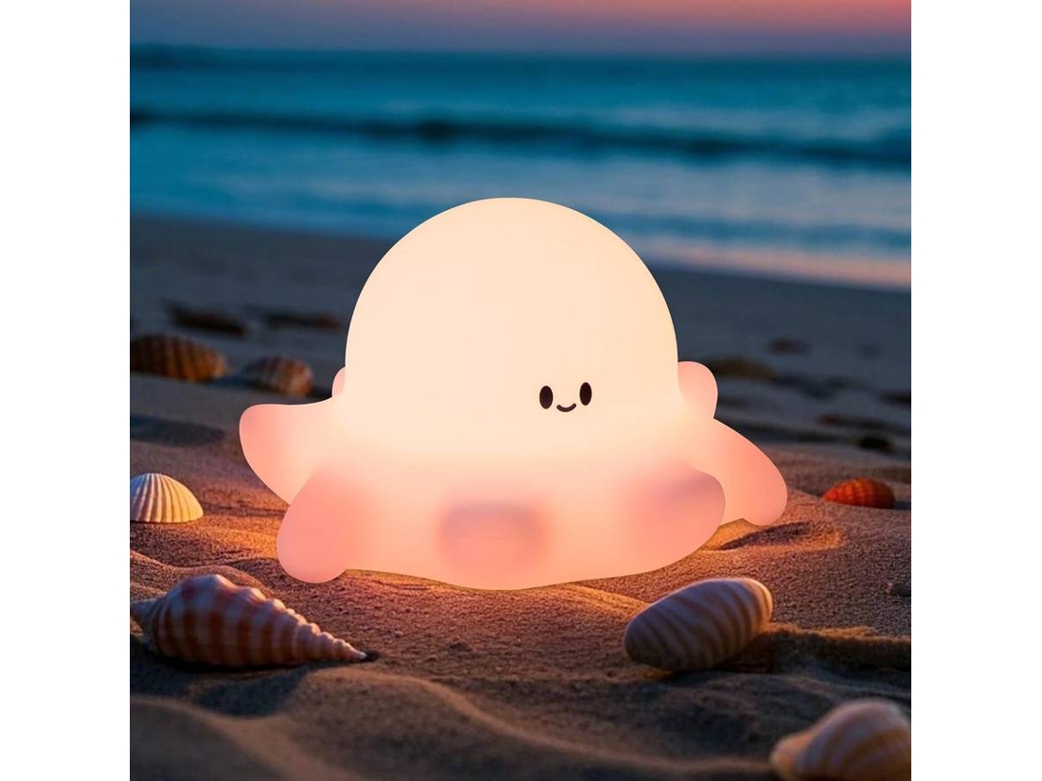 Luz de noche de pulpo, regalos de pulpo para adultos, adolescentes y bebés. Decora la habitación de los niños con un toque adorable (rosa).