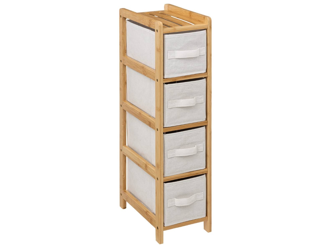 Estante Delgado Con 4 Cestas de Bambú Tidy Box 5 FIVE SIMPLY SMART