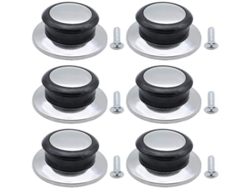 Pomo Universal Para Tapa De Olla, 6 Piezas, Material Resistente Al Calor, Apto Para Diámetros De 5 Mm A 12 Mm.