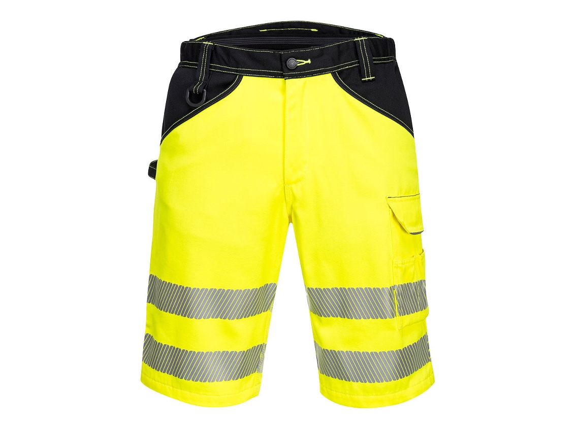 Bermudas De Alta Visibilidad Pw3 Para El Trabajo Naranja Negro / 32