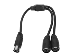 Cable Divisor Din De 8 Pines Macho A 2 Pines Hembra Con Doble Blindaje, 0,3 M, Señal De Audio