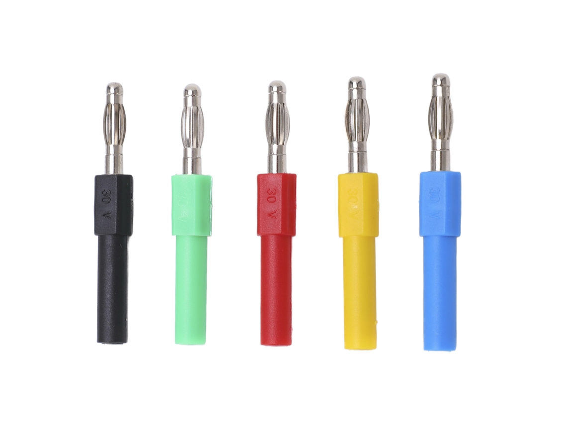 5 Unidades/juego De Conectores Banana J.20012, Adaptador Banana Macho De 4 Mm A Hembra De 2 Mm Para Multímetro.