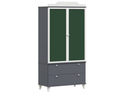 Armario Roros pizarra gris y blanca MAISON EXCLUSIVE 90x45x180 cm