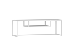 Mueble de salón Isokyrö estilo industrial metal 120x40x40cm - Blanco [EN.CASA]
