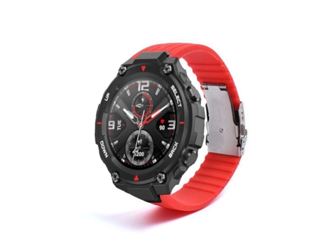 Correa Silicona Stripe Adaptable Amazfit T-Rex 2 Rojo