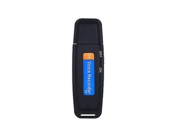 Mini grabadora de disco U Grabación de una tecla recargable por USB adecuada para conferencias y entrevistas negro YEMAESRE