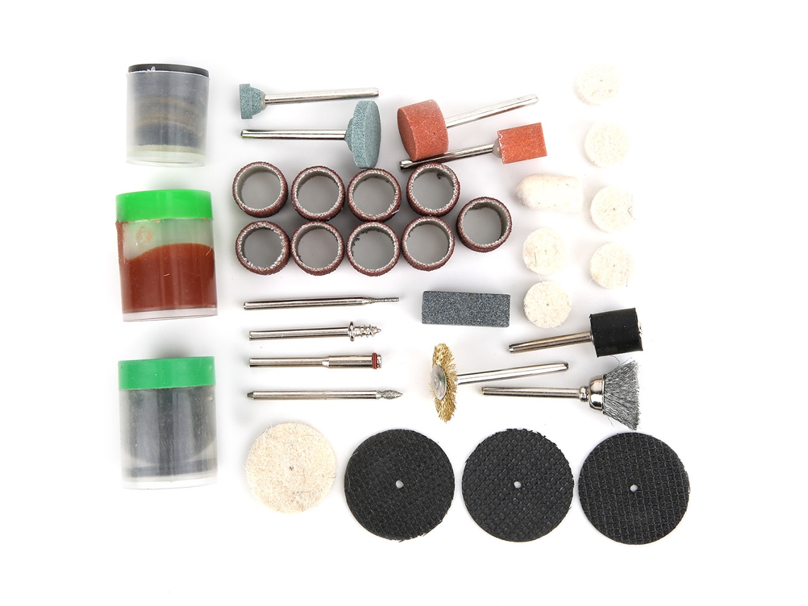 Kit De 105 Peças De Acessórios Para Ferramenta Rotatória Elétrica: Usinagem, Corte, Polimento E Lixamento Para Madeira E Metal