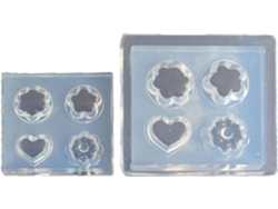 Juego De 2 Moldes De Silicona Para Pasteles Con 4 Agujeros Para Masa, Chocolate Y Crema.