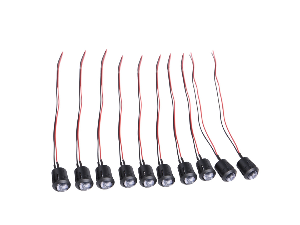 10 Diodos Led De 12 V Y 10 Mm, Precableados, Ultrabrillantes Y Transparentes (05)
