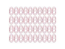 4 Clip De Papel Gatito Cute Forma Divertida Superficie Placada Clamp Marcapáginas Para Clasificación De Archivos Rojo